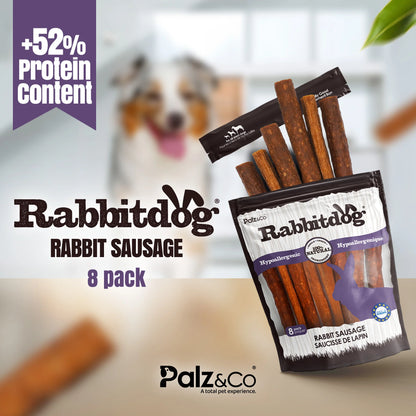Palz & Co RabbitDog Rabbit Sausage 8 Pack