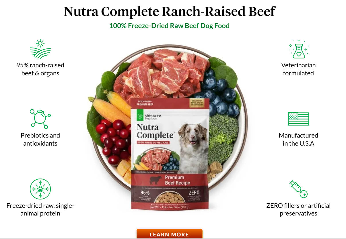Ultimate Pet Nutrition Nutra Complete Beef 48oz