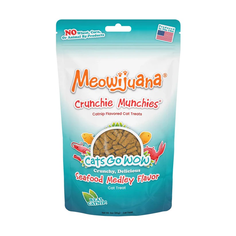 Meowijuana Crunchie Munchies Cat Treats - 2 Flavors