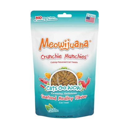 Meowijuana Crunchie Munchies Cat Treats - 2 Flavors