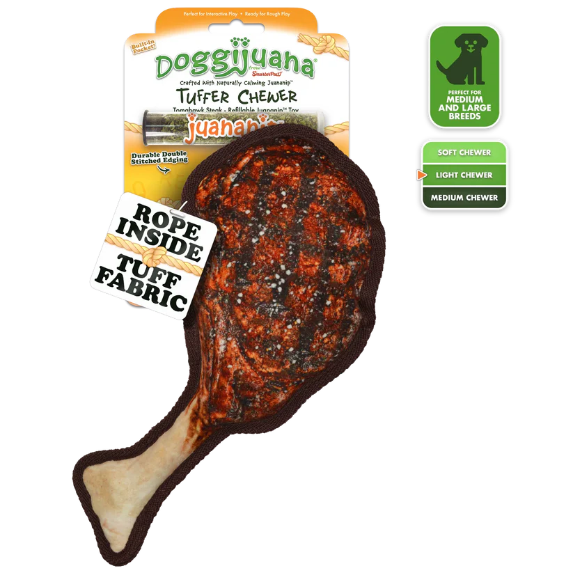 Doggijuana Tomahawk Steak Chewer Toy