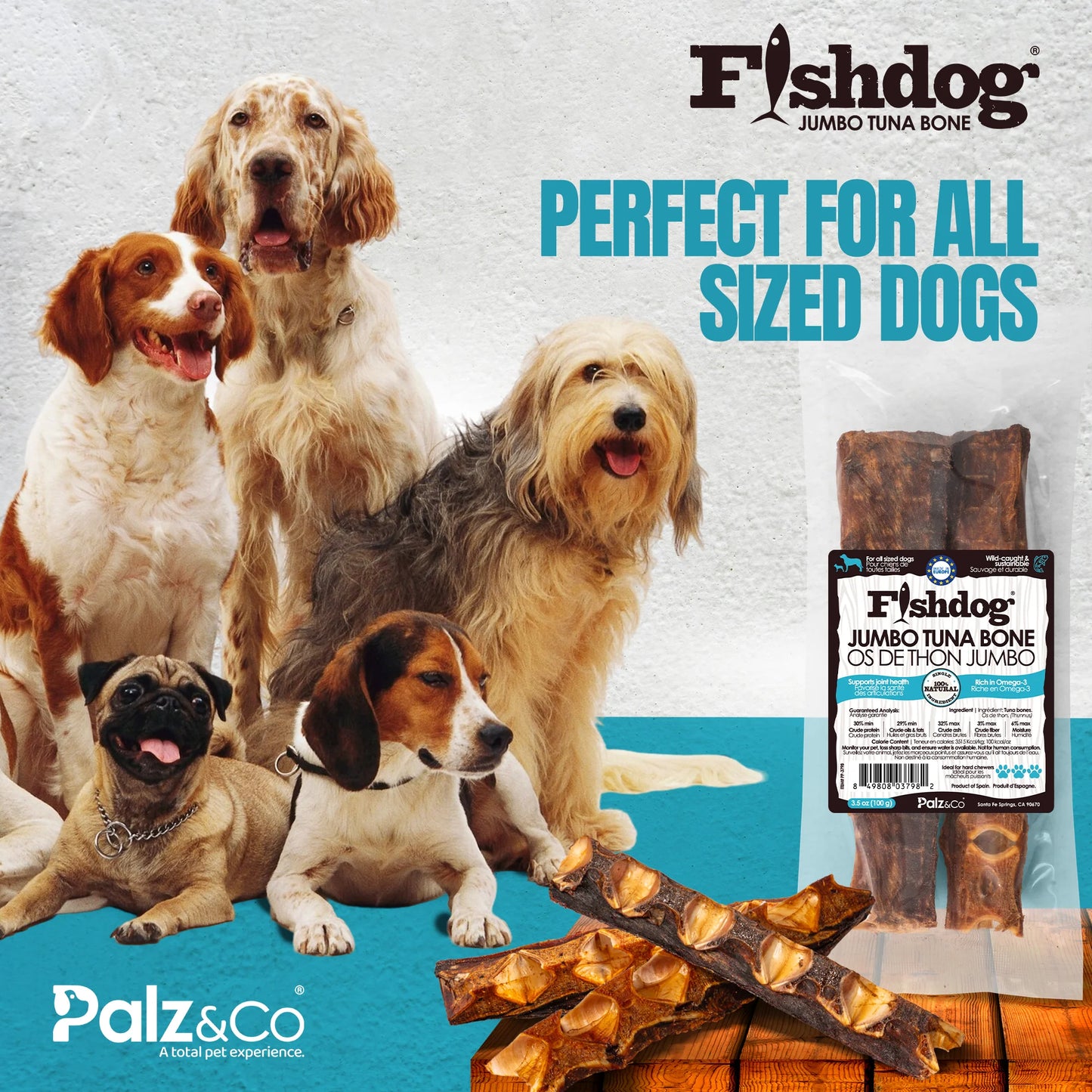 Palz & Co Fishdog Jumbo Tuna Bone - 3.5 oz (100g)