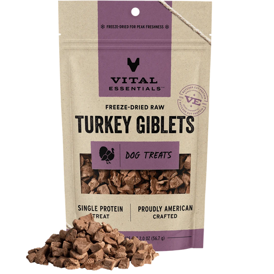 VITAL Essentials Turkey Giblets Dog Treats 2oz