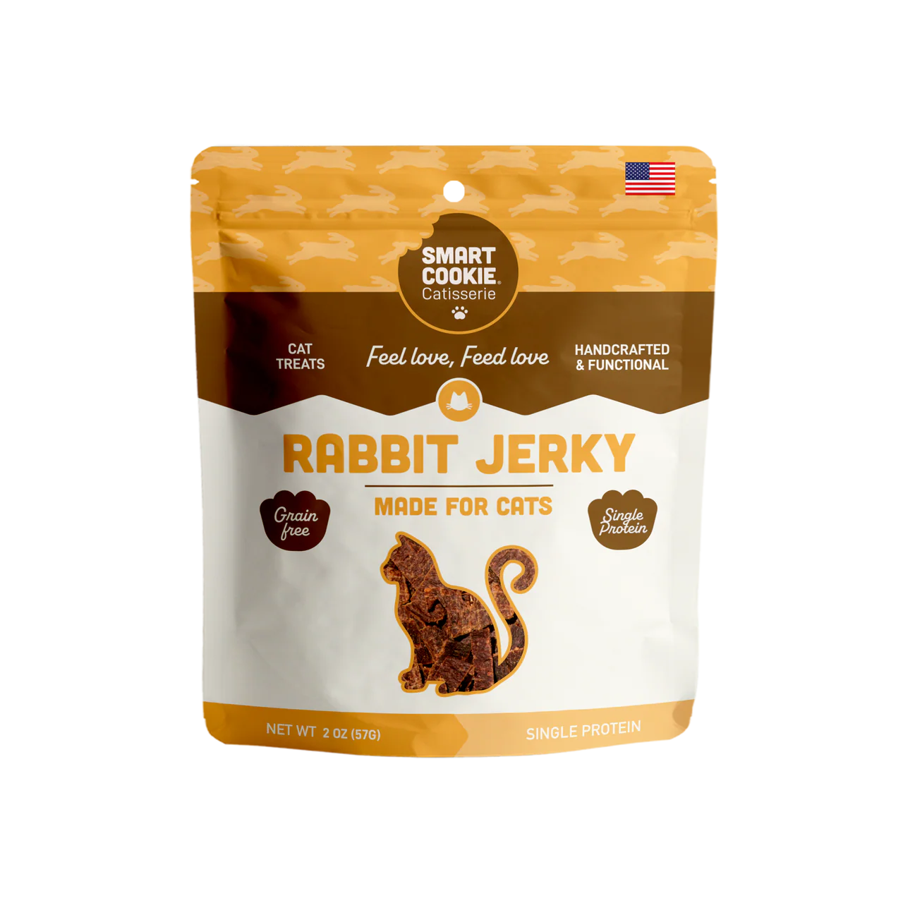 Smart Cookie Rabbit Jerky Cat Treats 2oz