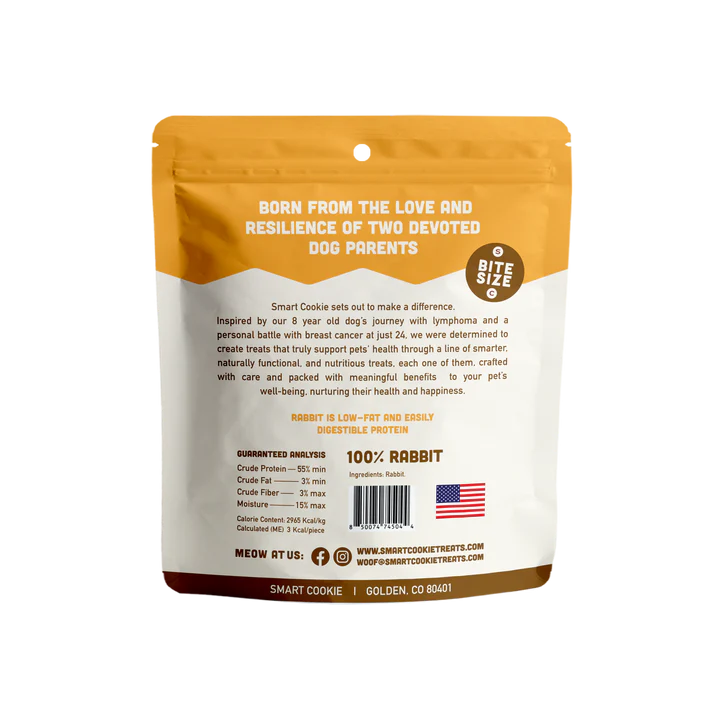 Smart Cookie Rabbit Jerky Cat Treats 2oz