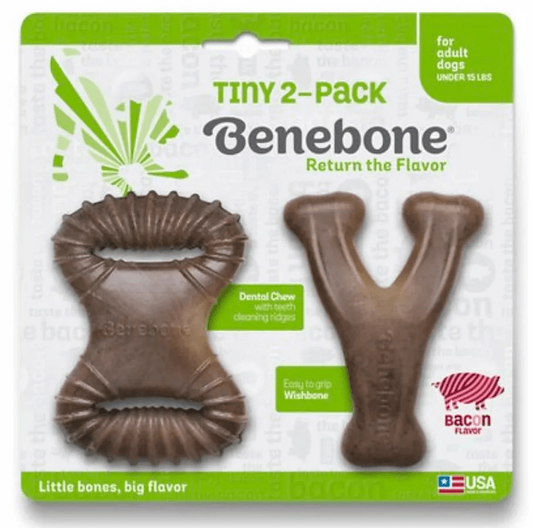 Benebone 2-Pack Dental Chew Bacon Tiny
