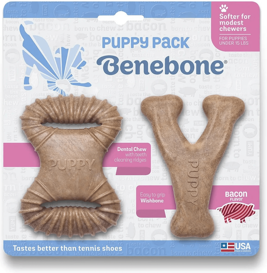 Benebone Puppy 2-Pack Dental Wishbone