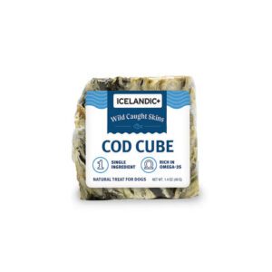 Pack of Icelandic cod cubes for cooking.
