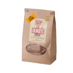 Bag of Duke's Original BBQ Chips with a spicy sticker.