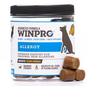 WINPRO Allergy cat supplement with soft chews for seasonal relief.