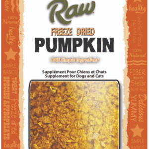 Bag of Raw Freeze Dried Pumpkin for dogs and cats.